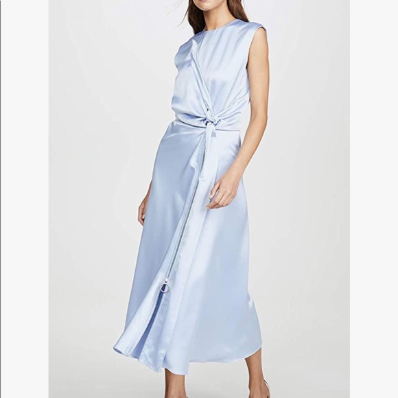 Cedric Charlier Womens Satin Wrap Dress - Picture 5 of 6